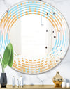Retro Abstract Design VI - Modern Round or Oval Wall Mirror - Wave