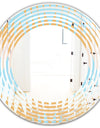 Retro Abstract Design VI - Modern Round or Oval Wall Mirror - Wave
