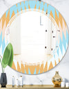 Retro Abstract Design VI - Modern Round or Oval Wall Mirror - Triple C