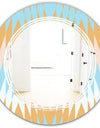 Retro Abstract Design VI - Modern Round or Oval Wall Mirror - Triple C
