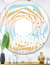 Retro Abstract Design VI - Modern Round or Oval Wall Mirror - Whirl
