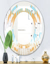 Retro Abstract Design VI - Modern Round or Oval Wall Mirror - Space