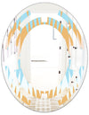 Retro Abstract Design VI - Modern Round or Oval Wall Mirror - Space