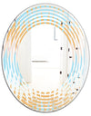 Retro Abstract Design VI - Modern Round or Oval Wall Mirror - Wave
