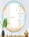 Retro Abstract Design VI - Modern Round or Oval Wall Mirror - Triple C