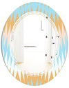Retro Abstract Design VI - Modern Round or Oval Wall Mirror - Triple C
