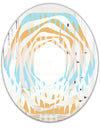 Retro Abstract Design VI - Modern Round or Oval Wall Mirror - Whirl