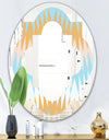 Retro Abstract Design VI - Modern Round or Oval Wall Mirror - Quatrefoil