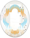 Retro Abstract Design VI - Modern Round or Oval Wall Mirror - Quatrefoil