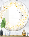 Golden Maze II - Modern Round or Oval Wall Mirror - Quatrefoil
