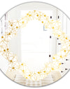 Golden Maze II - Modern Round or Oval Wall Mirror - Quatrefoil