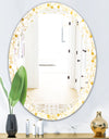 Golden Maze II - Modern Round or Oval Wall Mirror - Triple C