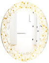 Golden Maze II - Modern Round or Oval Wall Mirror - Triple C