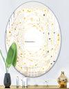 Golden Maze II - Modern Round or Oval Wall Mirror - Whirl