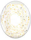 Golden Maze II - Modern Round or Oval Wall Mirror - Whirl