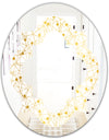 Golden Maze II - Modern Round or Oval Wall Mirror - Quatrefoil