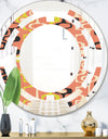 Retro Abstract Design XIII - Modern Round or Oval Wall Mirror - Space