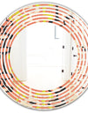Retro Abstract Design XIII - Modern Round or Oval Wall Mirror - Wave