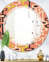Retro Abstract Design XIII - Modern Round or Oval Wall Mirror - Triple C