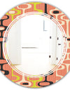 Retro Abstract Design XIII - Modern Round or Oval Wall Mirror - Triple C
