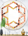 Retro Abstract Design XIII - Modern Round or Oval Wall Mirror - Hexagon Star