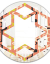 Retro Abstract Design XIII - Modern Round or Oval Wall Mirror - Hexagon Star