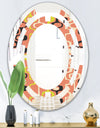 Retro Abstract Design XIII - Modern Round or Oval Wall Mirror - Space