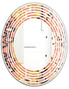 Retro Abstract Design XIII - Modern Round or Oval Wall Mirror - Wave