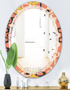Retro Abstract Design XIII - Modern Round or Oval Wall Mirror - Triple C