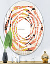 Retro Abstract Design XIII - Modern Round or Oval Wall Mirror - Whirl