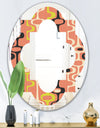 Retro Abstract Design XIII - Modern Round or Oval Wall Mirror - Quatrefoil