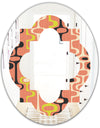 Retro Abstract Design XIII - Modern Round or Oval Wall Mirror - Quatrefoil