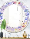 Floral Botanical Retro V - Modern Round or Oval Wall Mirror - Leaves