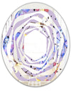 Floral Botanical Retro V - Modern Round or Oval Wall Mirror - Whirl