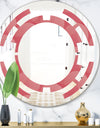 Coral Round Geometrical - Modern Round or Oval Wall Mirror - Space