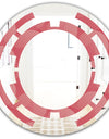 Coral Round Geometrical - Modern Round or Oval Wall Mirror - Space