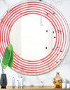 Coral Round Geometrical - Modern Round or Oval Wall Mirror - Wave