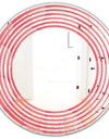 Coral Round Geometrical - Modern Round or Oval Wall Mirror - Wave