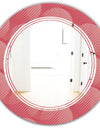 Coral Round Geometrical - Modern Round or Oval Wall Mirror - Triple C