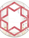 Coral Round Geometrical - Modern Round or Oval Wall Mirror - Hexagon Star