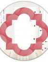 Coral Round Geometrical - Modern Round or Oval Wall Mirror - Quatrefoil
