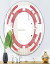 Coral Round Geometrical - Modern Round or Oval Wall Mirror - Space