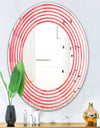 Coral Round Geometrical - Modern Round or Oval Wall Mirror - Wave