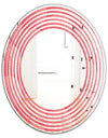 Coral Round Geometrical - Modern Round or Oval Wall Mirror - Wave
