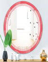 Coral Round Geometrical - Modern Round or Oval Wall Mirror - Triple C