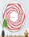 Coral Round Geometrical - Modern Round or Oval Wall Mirror - Whirl
