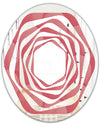 Coral Round Geometrical - Modern Round or Oval Wall Mirror - Whirl