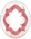 Coral Round Geometrical - Modern Round or Oval Wall Mirror - Quatrefoil