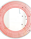 Triangual Retro Coral Pattern - Modern Round or Oval Wall Mirror - Wave