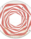 Triangual Retro Coral Pattern - Modern Round or Oval Wall Mirror - Whirl